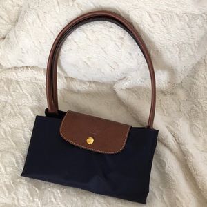Longchamp Le Plaige Purple Large Shoulder Tote